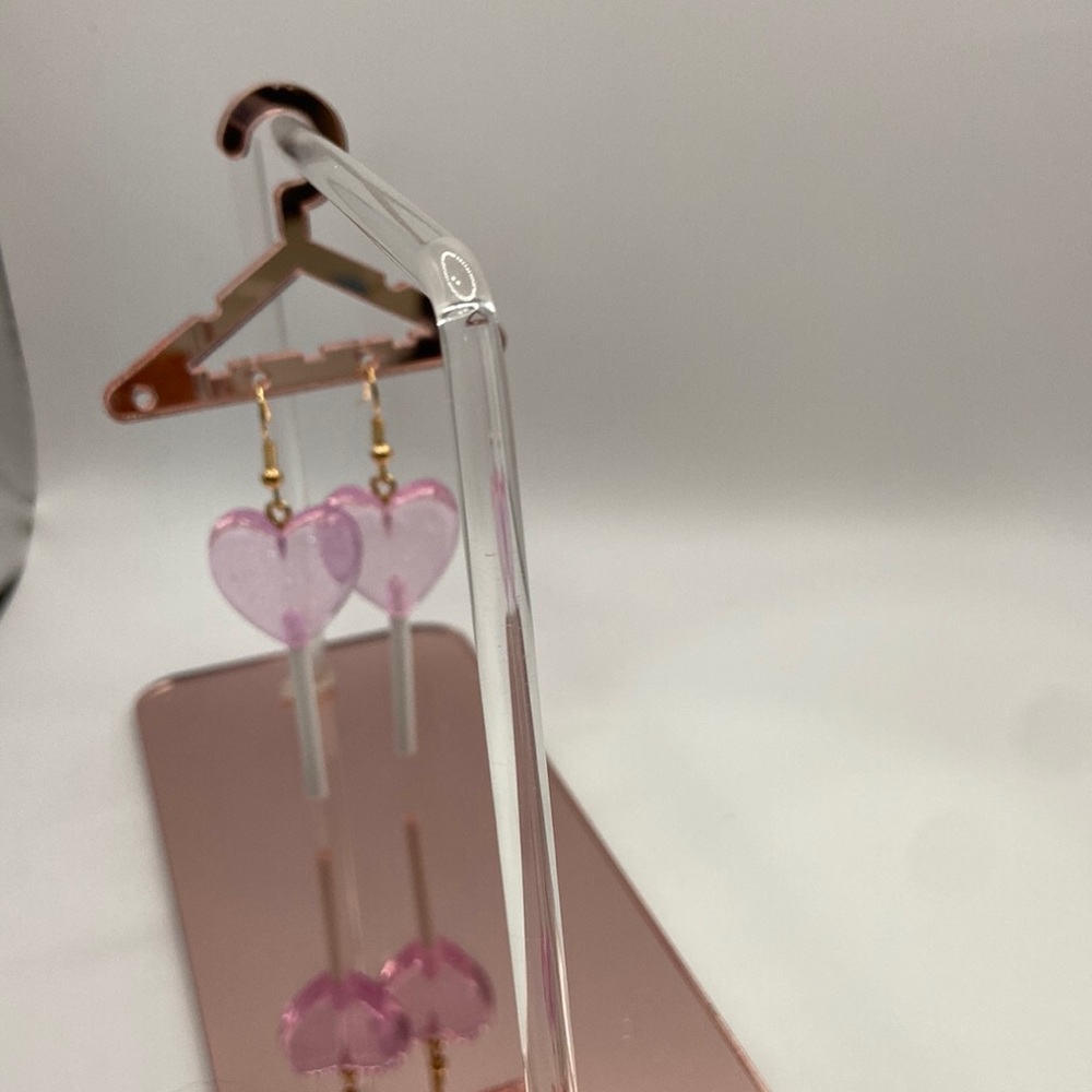 Purple lollipop earrings